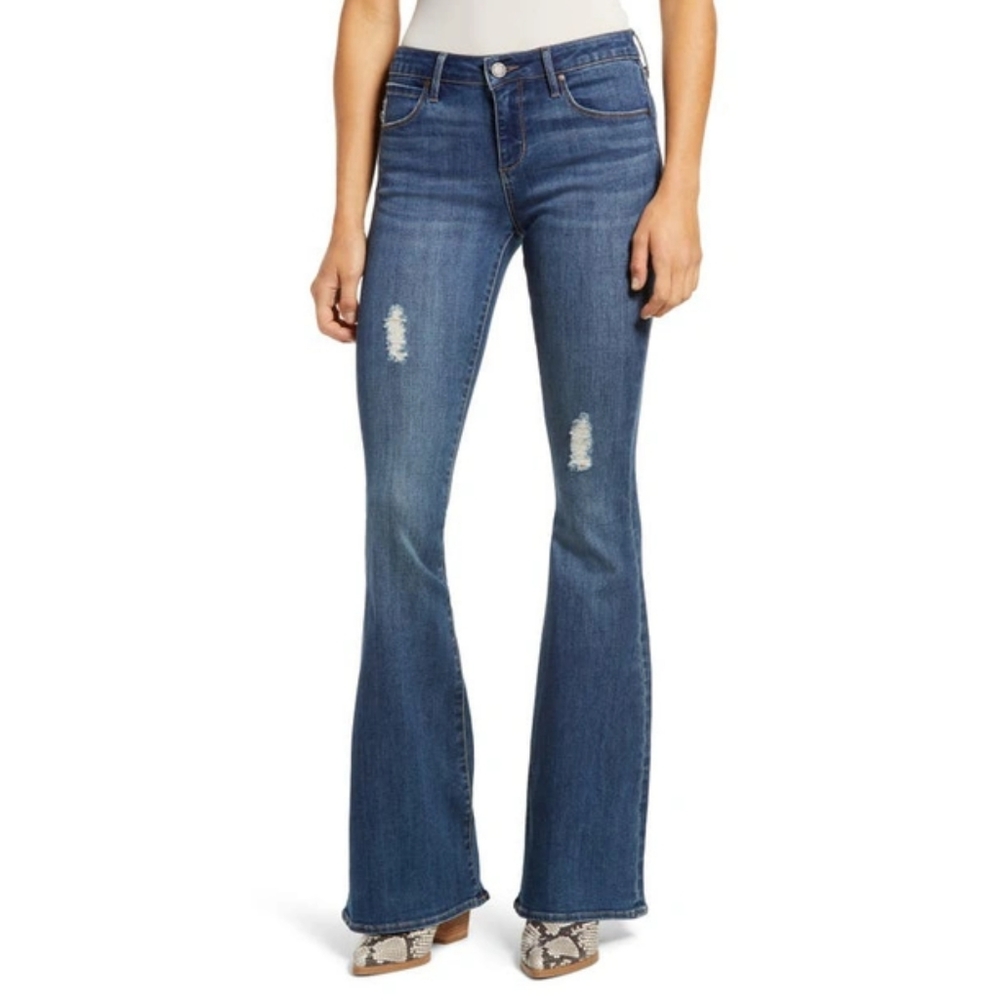 Articles of Society Faith Distressed Flare Jeans in Indianola 25